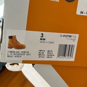 Timberland Premium Youth Boots in Wheat Nubuck